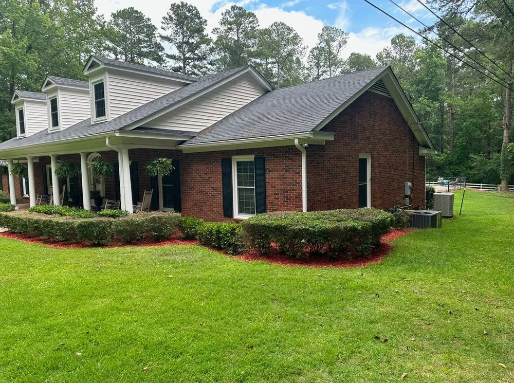 Professional yard cleanup service with custom design in Grovetown, GA by Barfield's Ground Control