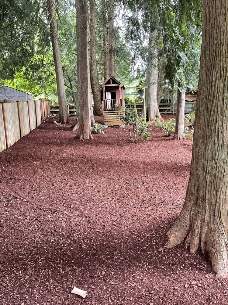 Expert residential landscaping with custom design in Woodinville, WA by Bark King Blower Truck Service