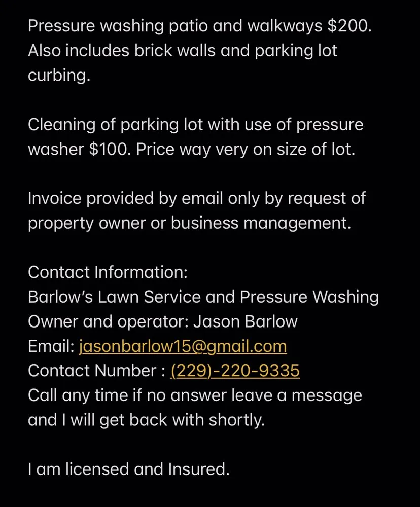 Top-rated lawn mowing service in Bainbridge, GA - Barlow’s Lawn Service