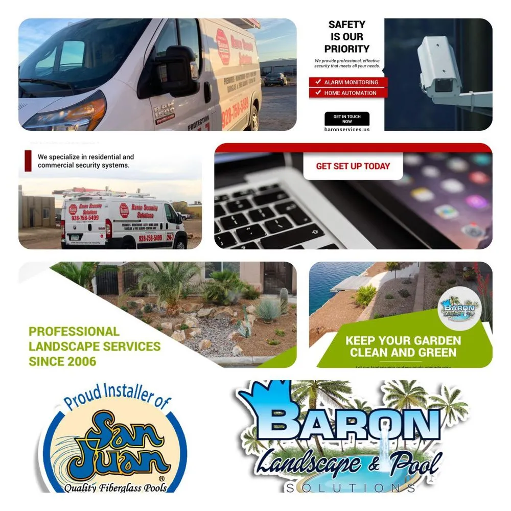 Top-rated landscape installation with custom design in Fort Mohave, AZ by Baron Services