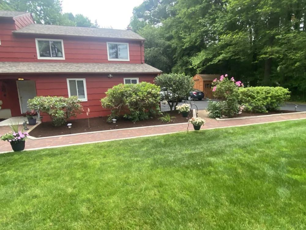 Custom landscape installation in West Simsbury, CT - Barreto Landscaping