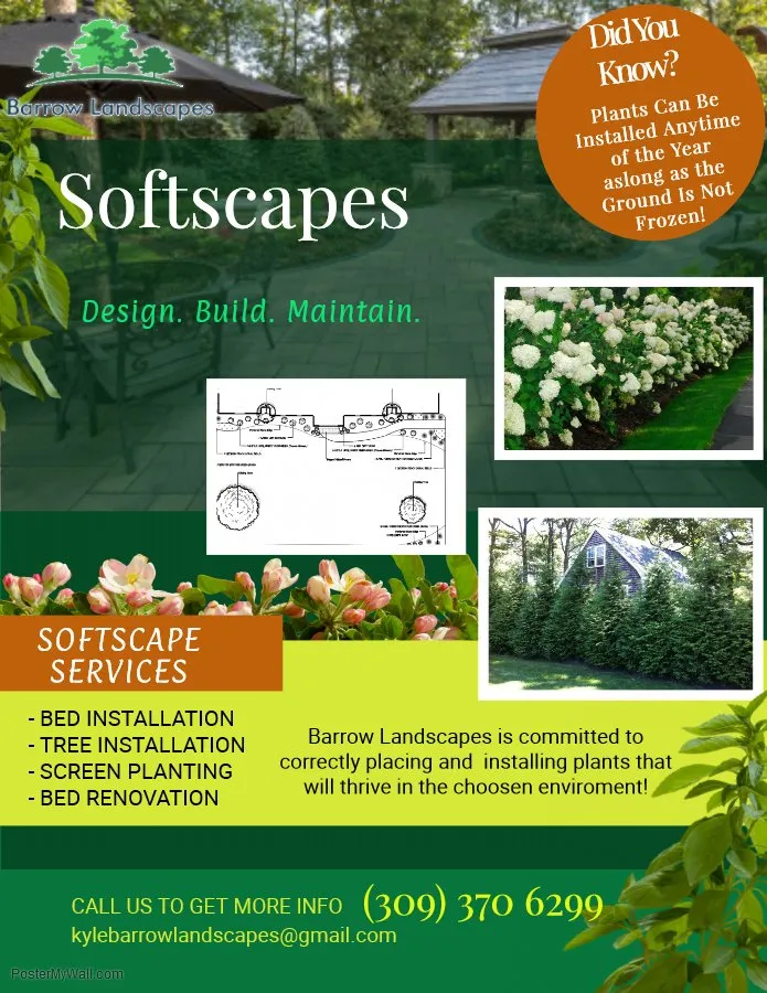 Custom landscape installation for residential properties across Washington, IL - Barrow Landscapes