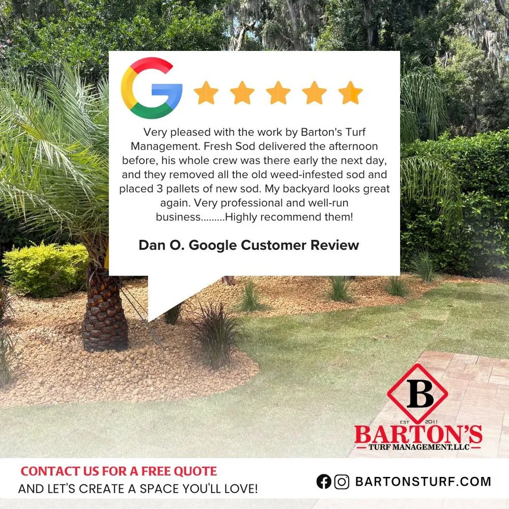 Expert residential landscaping in Green Cove Springs, FL by Barton's Turf Management