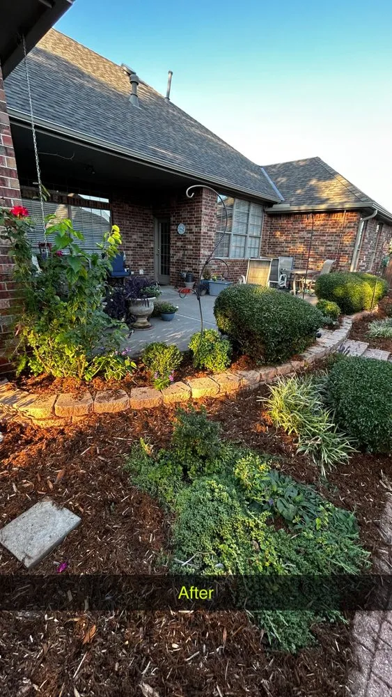 Local garden landscaping in Moore, OK by Barwick Lawns