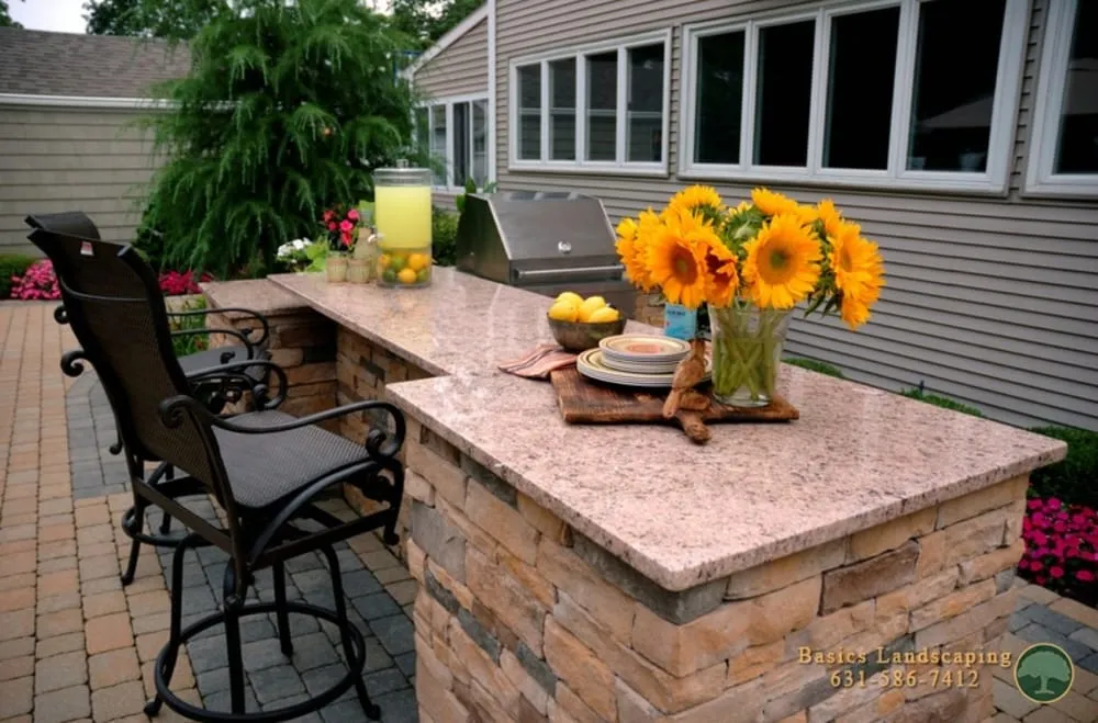 Professional garden landscaping for outdoor upgrades in Deer Park, NY by Basics Landscaping