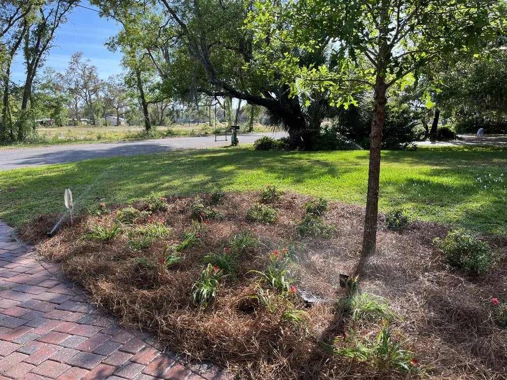 Custom residential landscaping in Panama City, FL by Bass Building and Outdoor Services