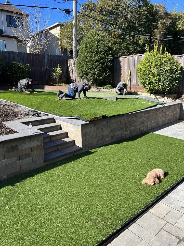Custom lawn mowing service in San Carlos, CA by Bastion Construction Services