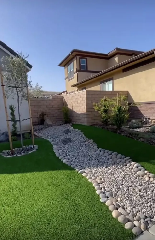 Custom landscaping services with custom design across North Las Vegas, NV - Battle Born Turf & Pavers