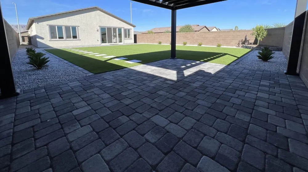 Custom landscape installation in North Las Vegas, NV - Battle Born Turf & Pavers