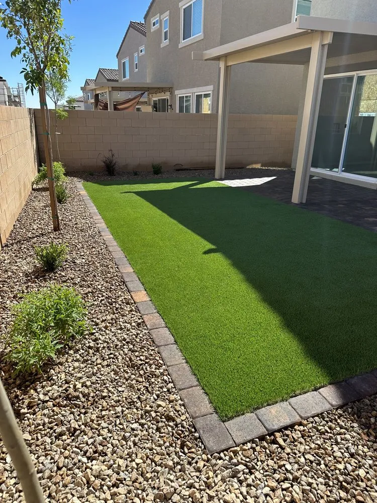 Custom lawn mowing service in North Las Vegas, NV by Battle Born Turf & Pavers