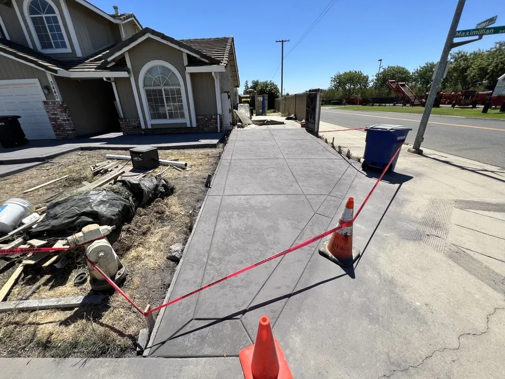 Professional yard maintenance with custom design in Manteca, CA by Bautista Concrete