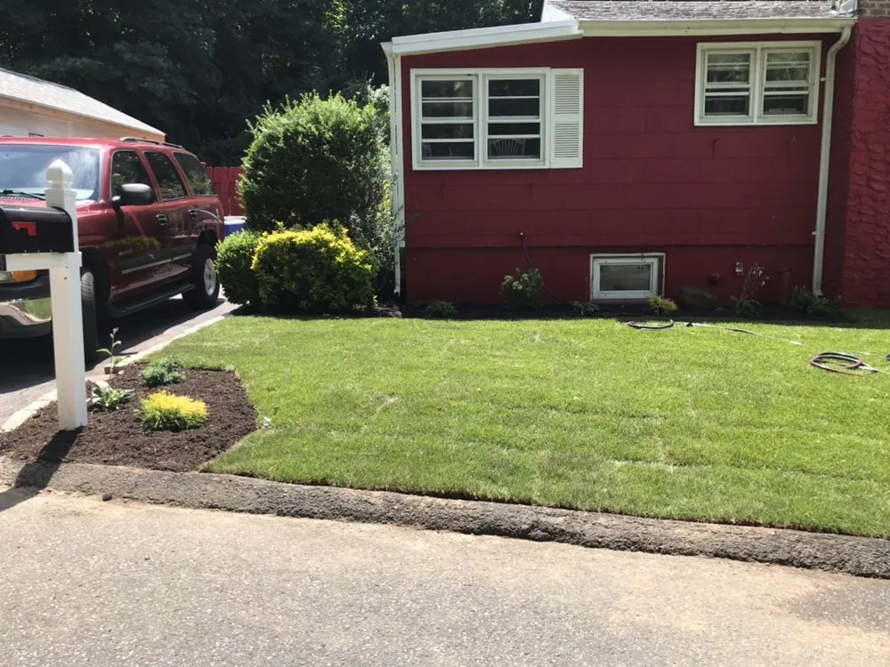 Custom lawn mowing service in Huntington Station, NY by Bautista Landscaping