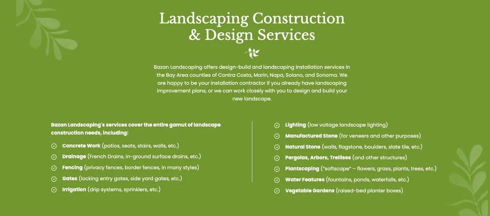 Affordable garden landscaping for residential properties across Napa, CA - Bazan Landscaping