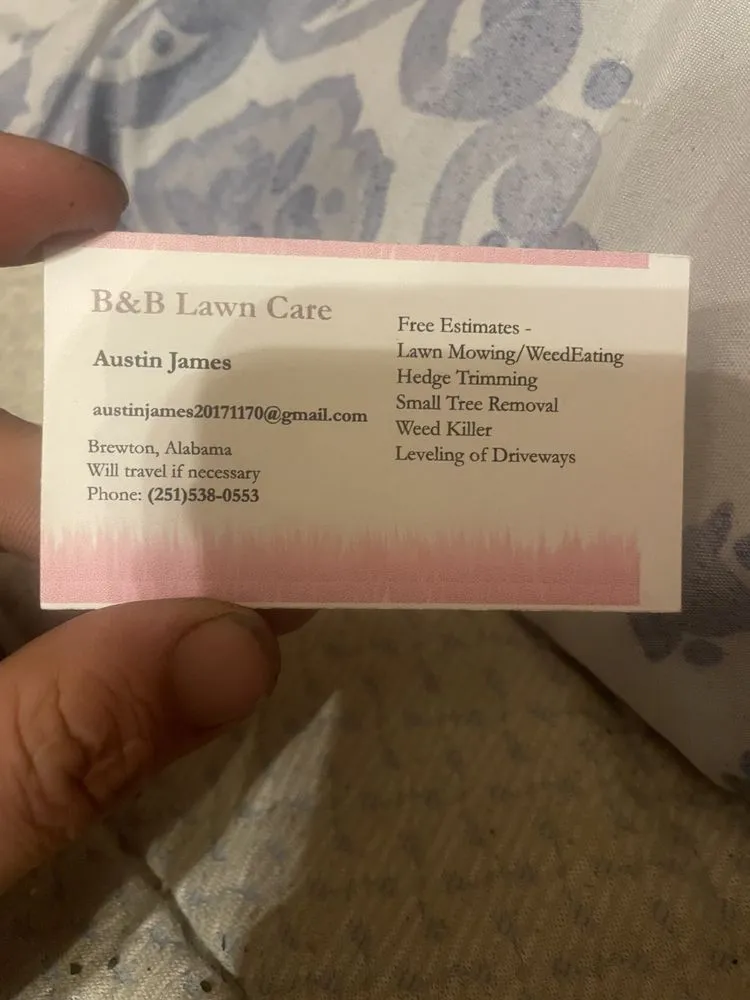 Local lawn mowing service experts serving Brewton, AL - B&B Lawn Care