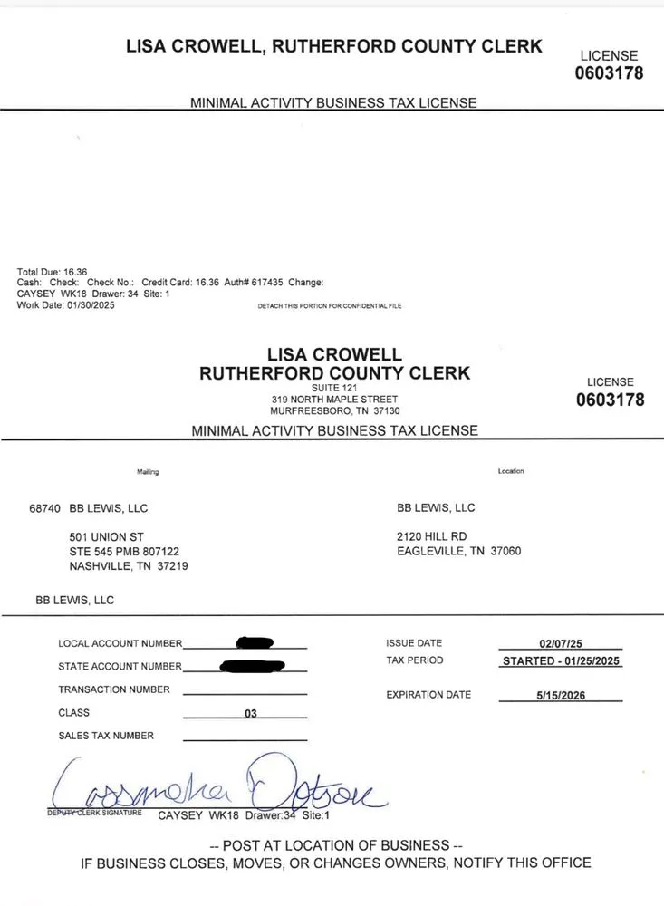 Custom yard cleanup service in Eagleville, TN - BB Lewis