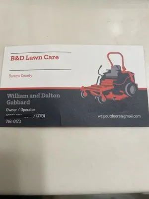 B&D Lawn Care Logo