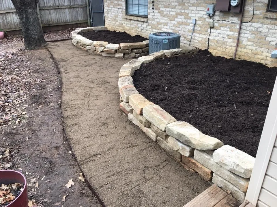 Custom garden landscaping in Fort Worth, TX by BDH Lawn Care Services