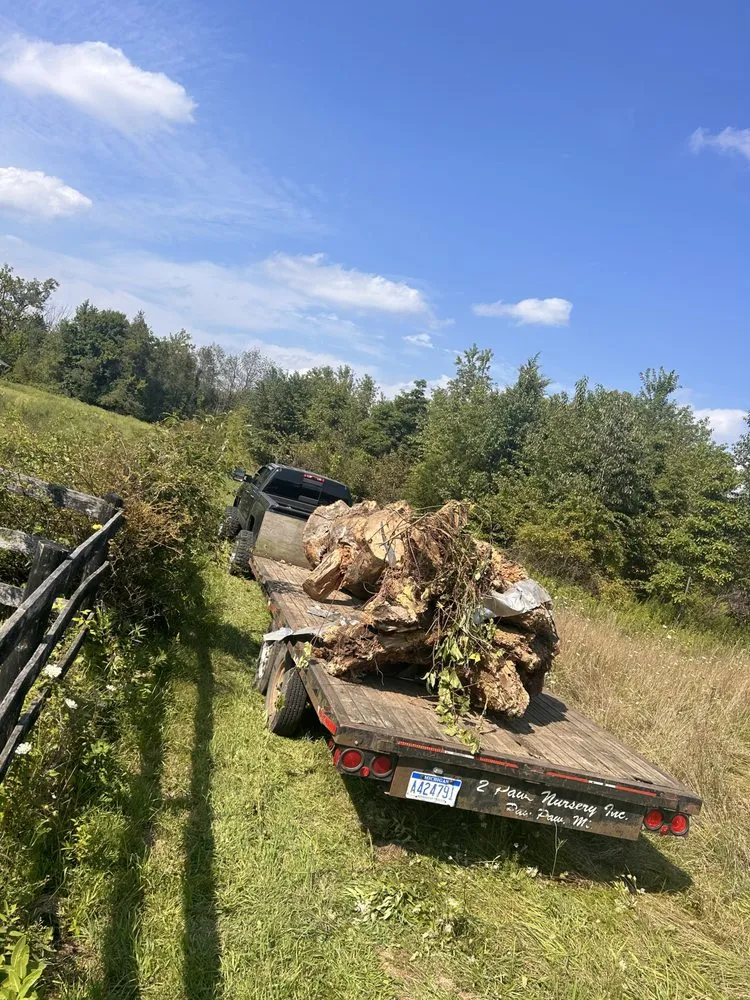 Professional outdoor landscaping with custom design in Lawton, MI by B&E Excavating