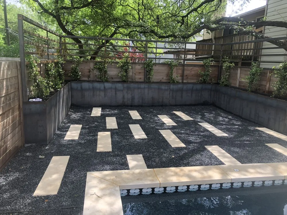 Custom garden landscaping in Round Rock, TX by Be Green Landscaping and Landscape Lighting