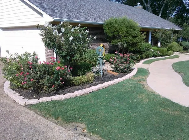 Affordable outdoor landscaping for homes across Cross Roads, TX - Be Green Texas Lawn Care