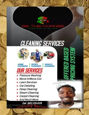 Be The Change Cleaning Services Logo