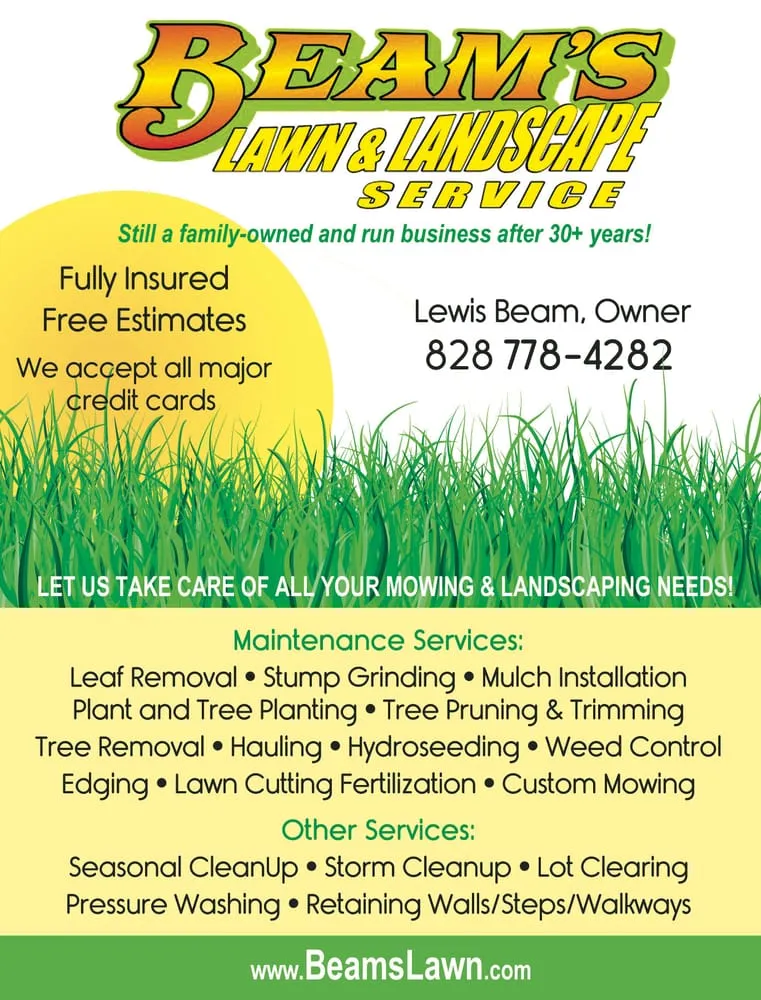 Custom yard maintenance experts serving Fairview, NC - Beam's lawn & Landscape
