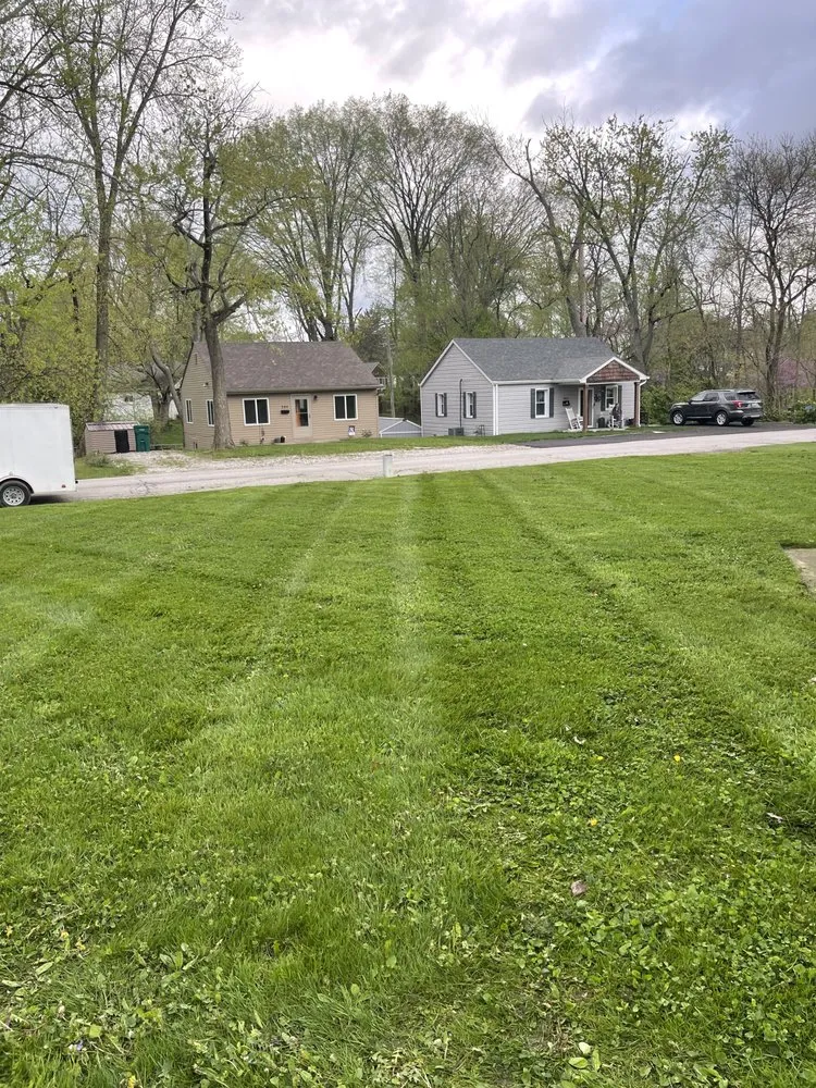 Custom lawn mowing service with custom design across Indianapolis, IN - Bearded Lawn Care