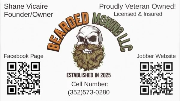 Bearded Mowing Logo