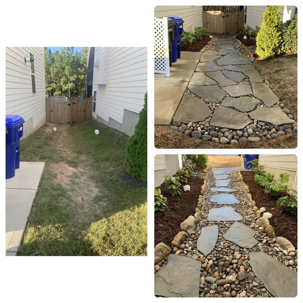 Custom landscape design for homes in Durham, NC by Bearden Transformations