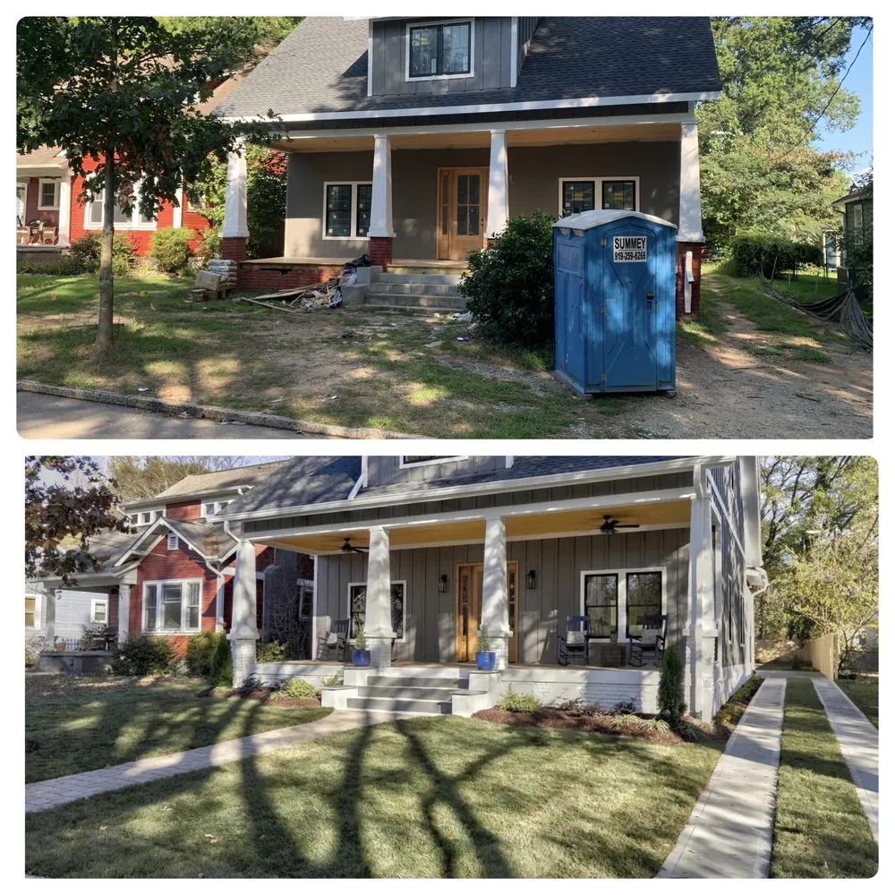 Professional yard maintenance for residential properties in Durham, NC by Bearden Transformations