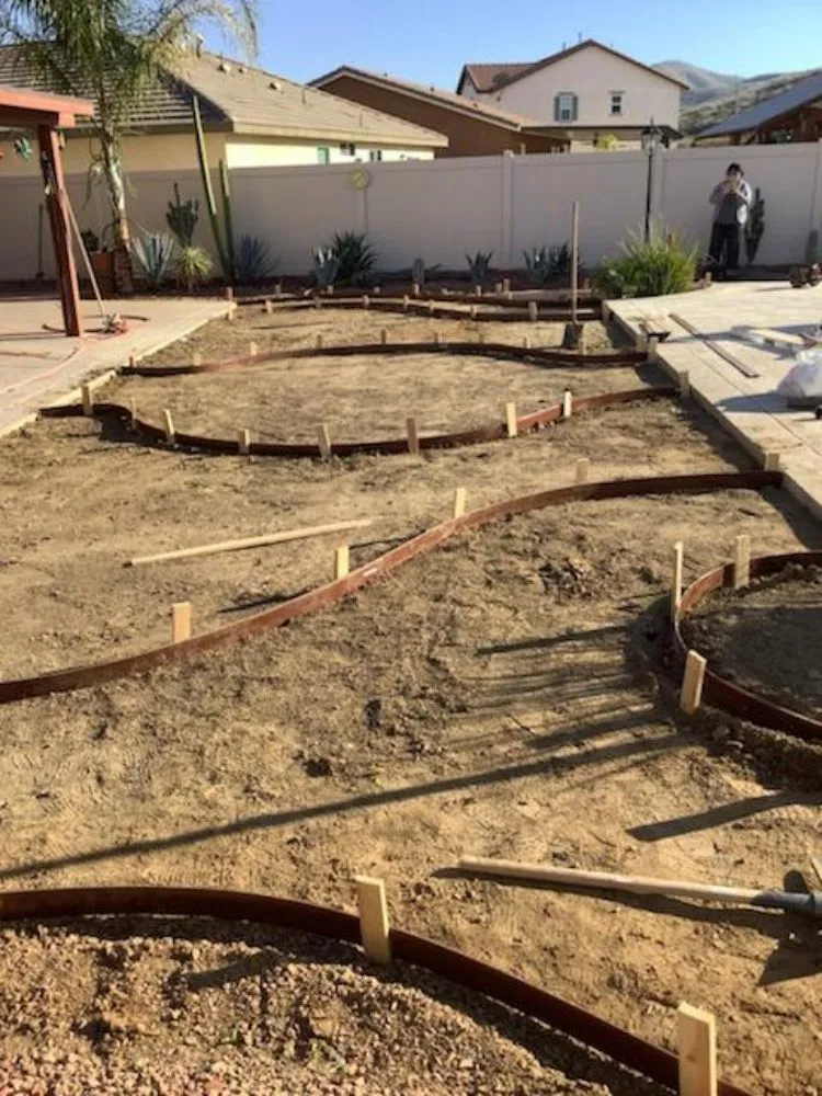 Custom outdoor landscaping with custom design in San Bernardino, CA by Bears Landscaping