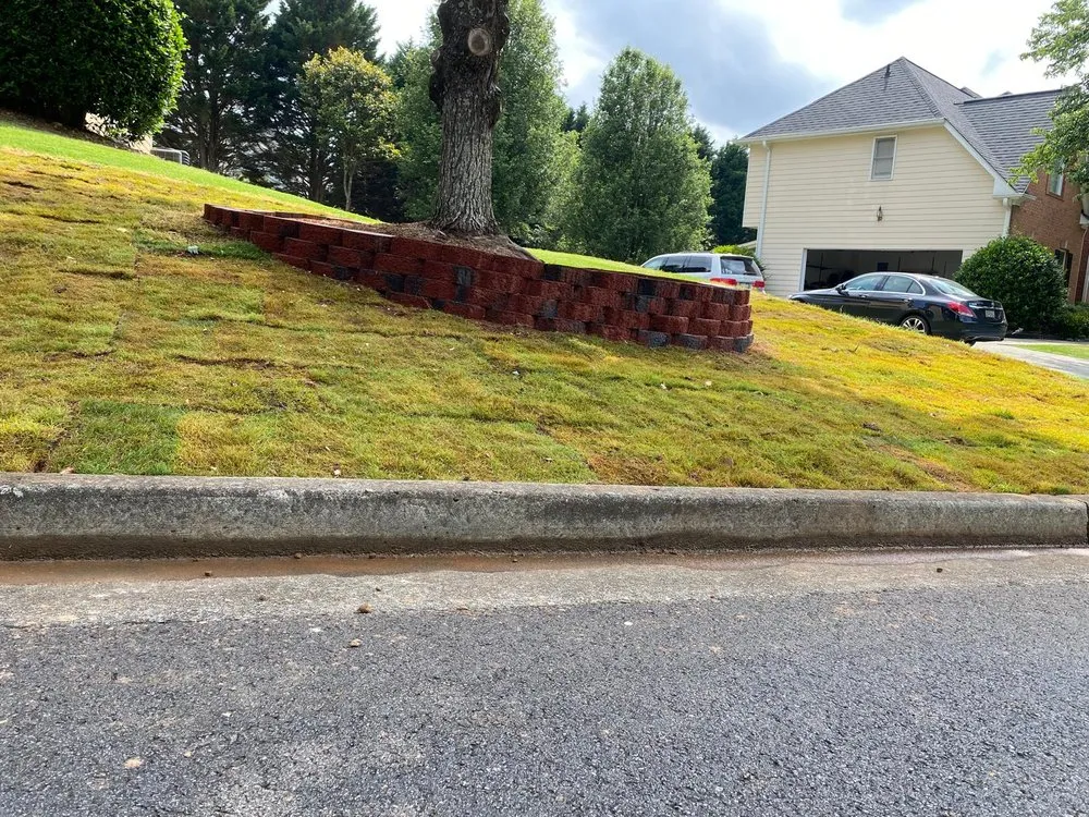 Expert landscape installation for homes in Alpharetta, GA by Bearwoods