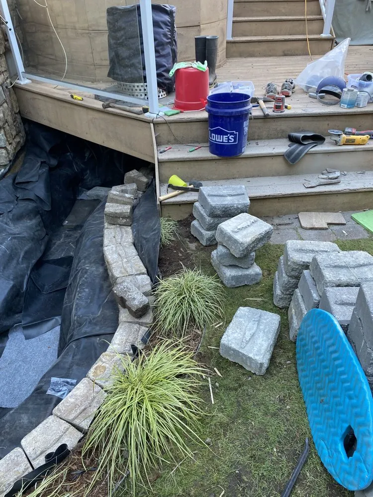 Custom landscape installation in renton, WA by beautiful garden