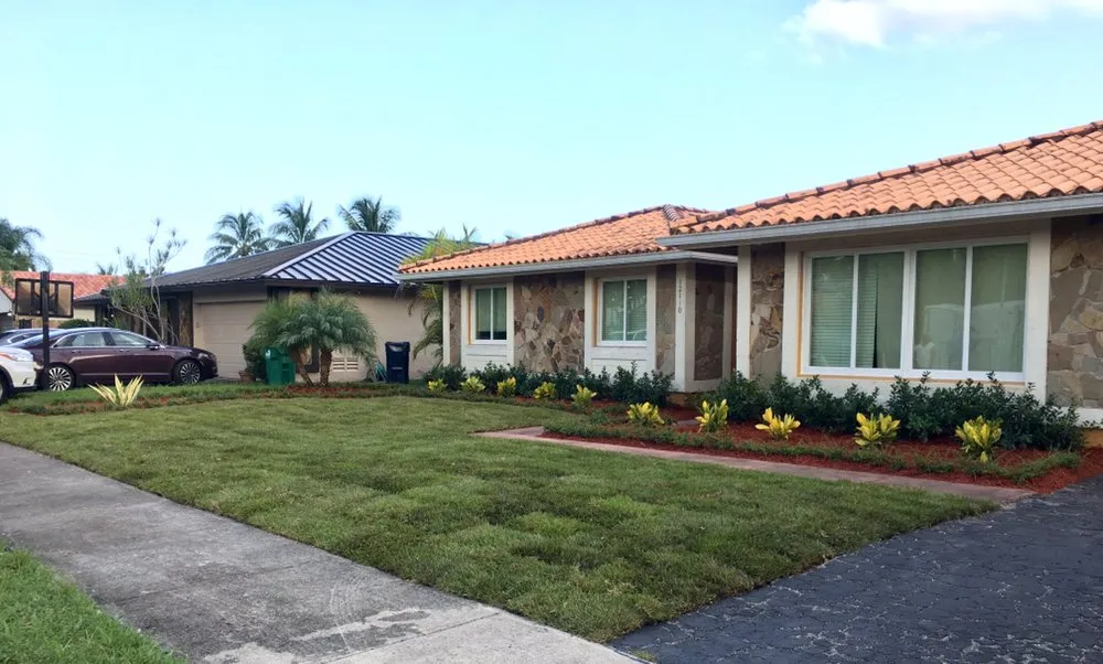 Professional landscape installation in Miami, FL by Beautiful Gardens and Lawn Care