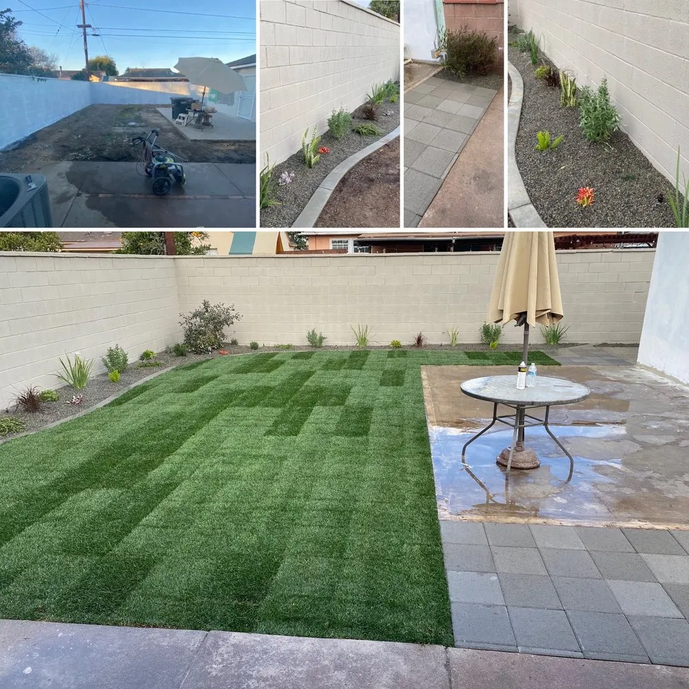 Custom landscape installation in Paramount, CA by Beautiful Landscape Company LLC