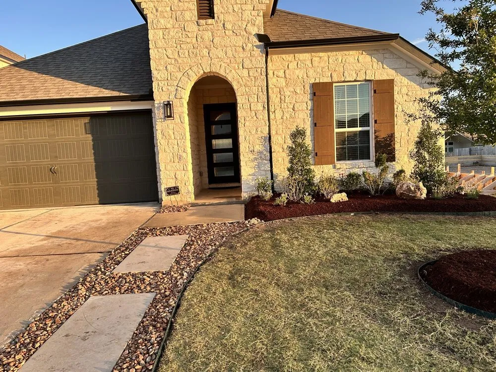 Custom residential landscaping for year-round maintenance in Round Rock, TX by Beautiful Landscapes & Irrigation