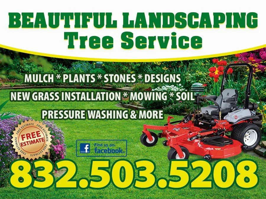 Top-rated lawn mowing service in Webster, TX - Beautiful Landscaping& Tree service