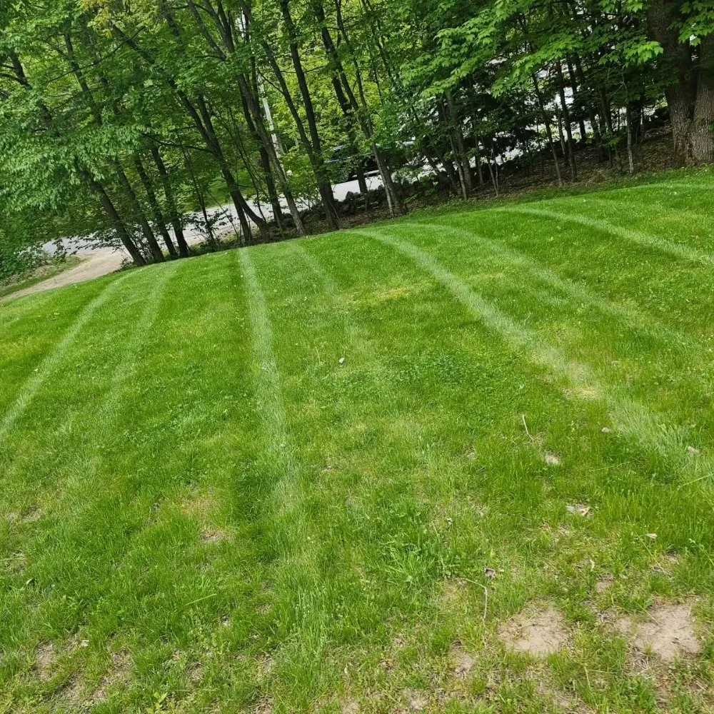 Professional landscape installation in Hooksett, NH by Bedard & Son Landscaping