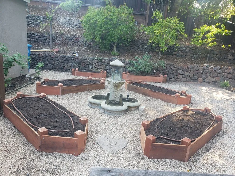 Custom landscape installation with custom design across Redwood City, CA - Bedolla's Gardening & Landscaping
