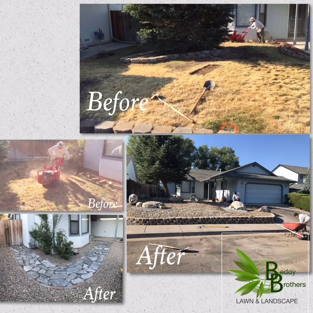 Custom landscape installation for outdoor upgrades in Carson City, NV by Bedoy Brothers Lawn & Landscape