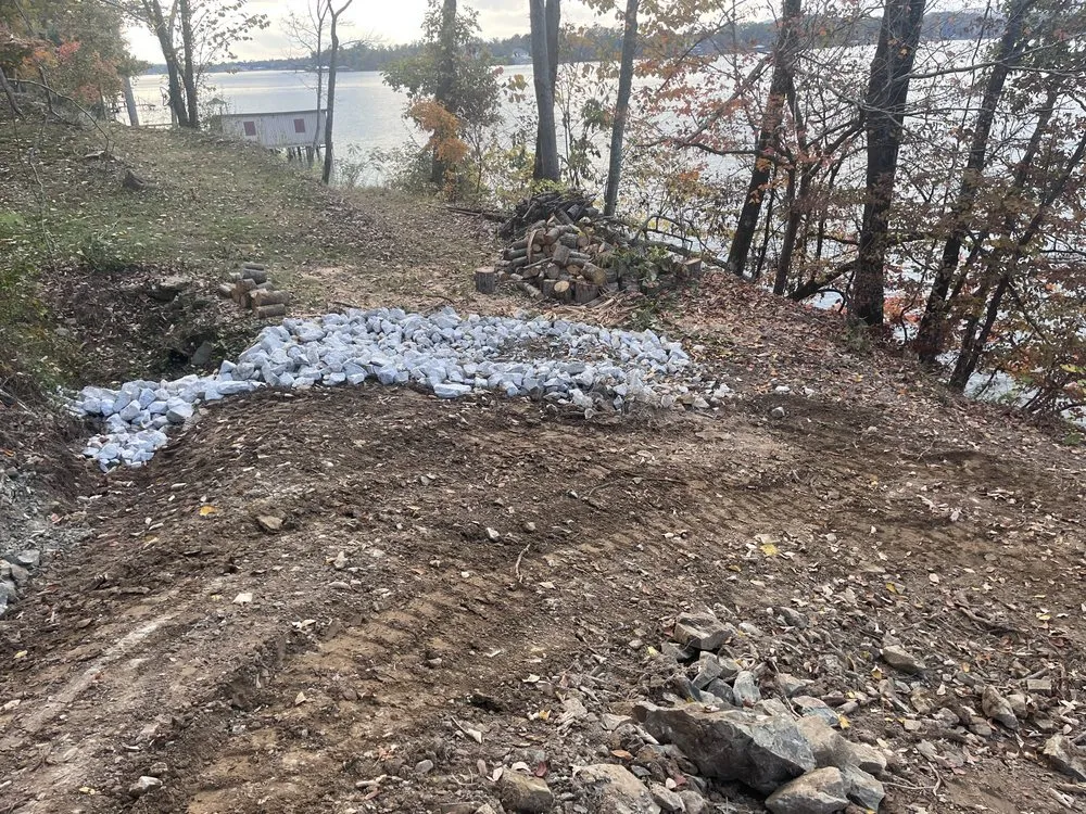 Custom landscape installation with custom design in Gadsden, AL by Bedrock Outdoor Solutions