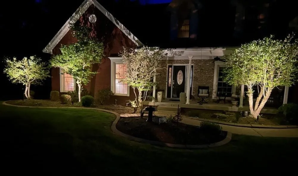 Custom yard cleanup service for residential properties in Louisville, KY by BEK Landscape Lighting