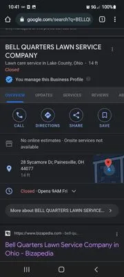 Bell Quarters Lawn Service Logo