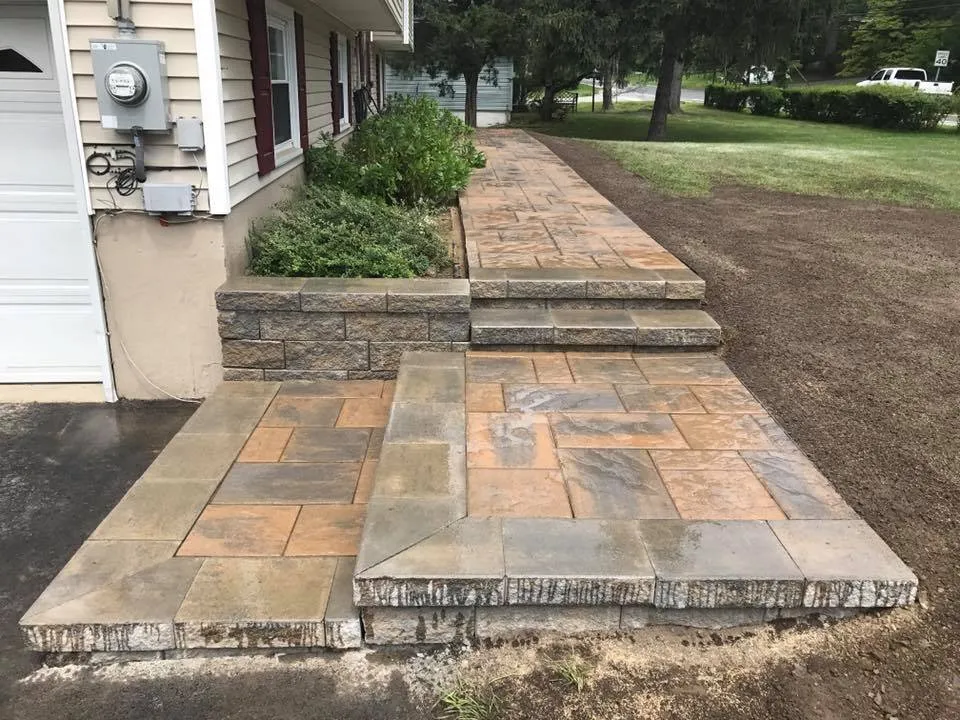 Custom residential landscaping in New Windsor, NY by Belle Landscape Construction