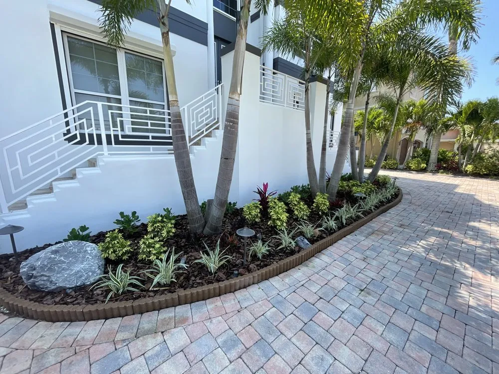 Affordable garden landscaping with custom design in Treasure Island, FL by Belleair Property Maintenance & Landscaping