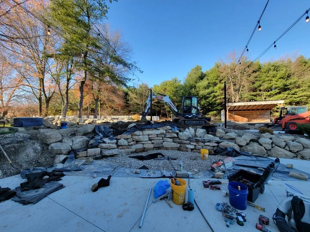Custom landscape installation in Stone Creek, OH - Bender Enterprises