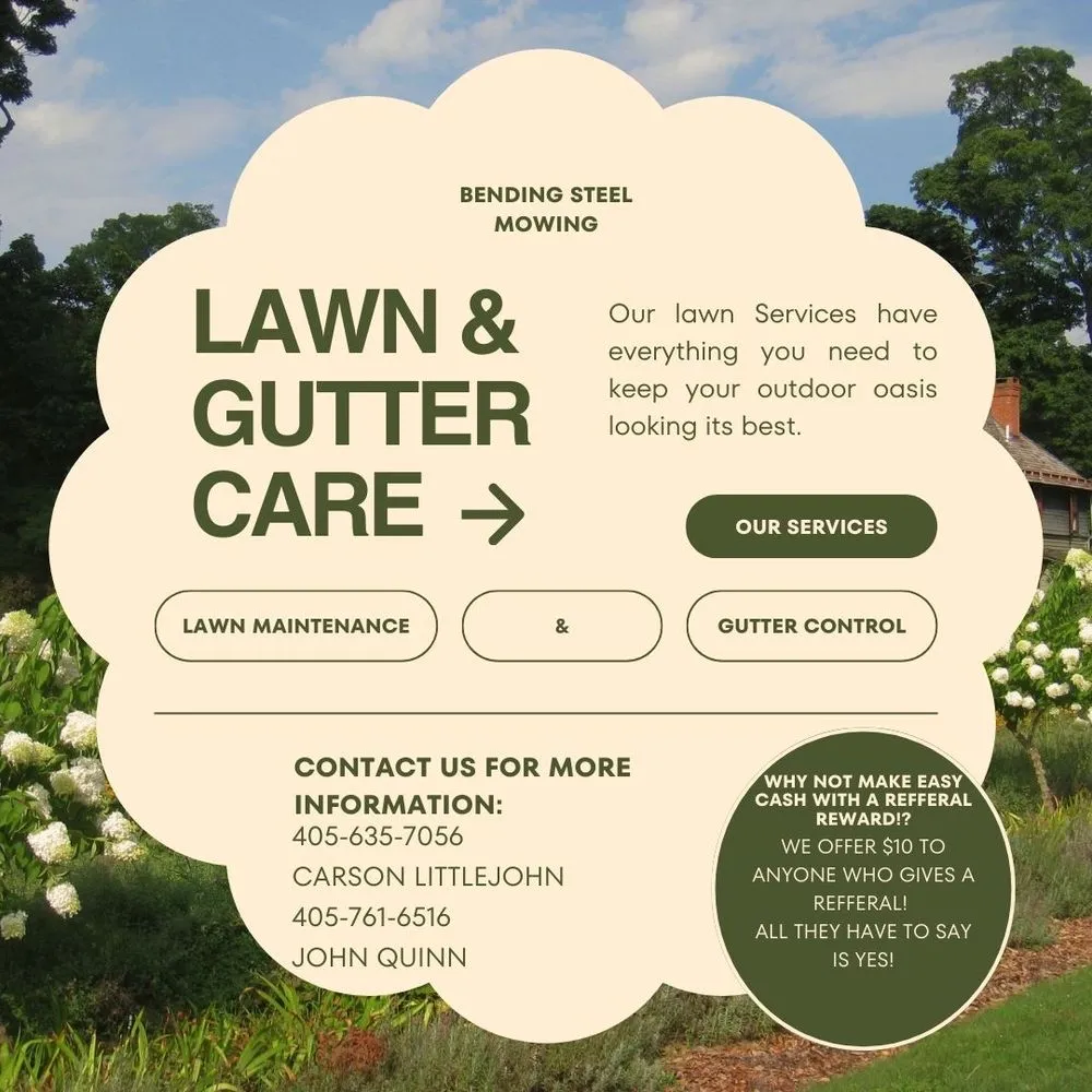 Professional yard cleanup service in Verden, OK - Bending steel mowing