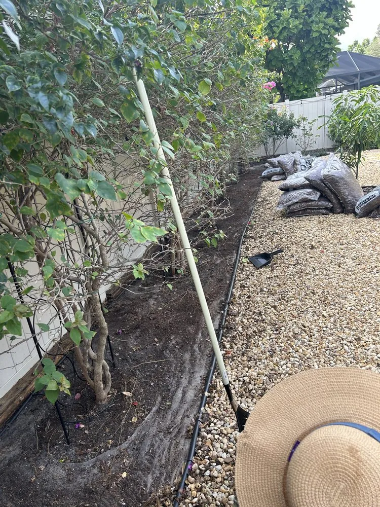 Professional landscape installation with custom design in Bradenton, FL by Benitrees Lawn Care Services