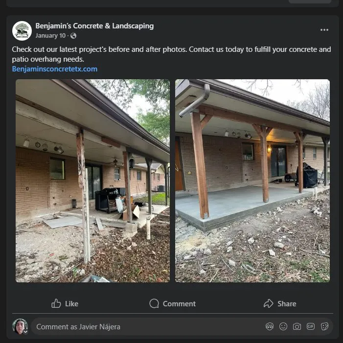 Professional outdoor landscaping with custom design in New Braunfels, TX by Benjamin's Concrete & Landscaping