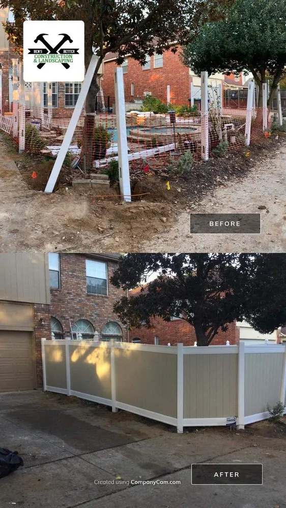 Custom garden landscaping for year-round maintenance in Bedford, TX by Ben's Better Construction & Landscaping